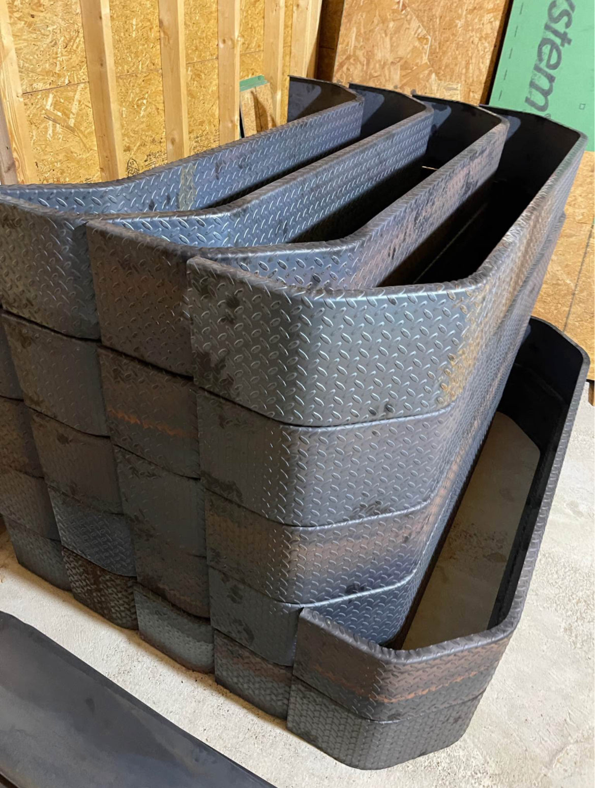 Trailer Fenders 72"x10"x17" with Backing Plates Welded On