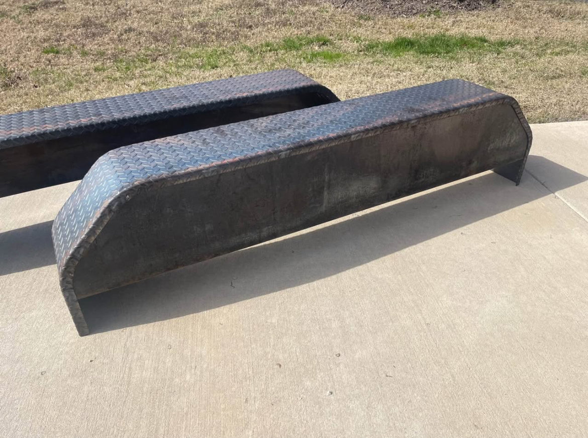 Trailer Fenders 72"x10"x17" with Backing Plates Welded On