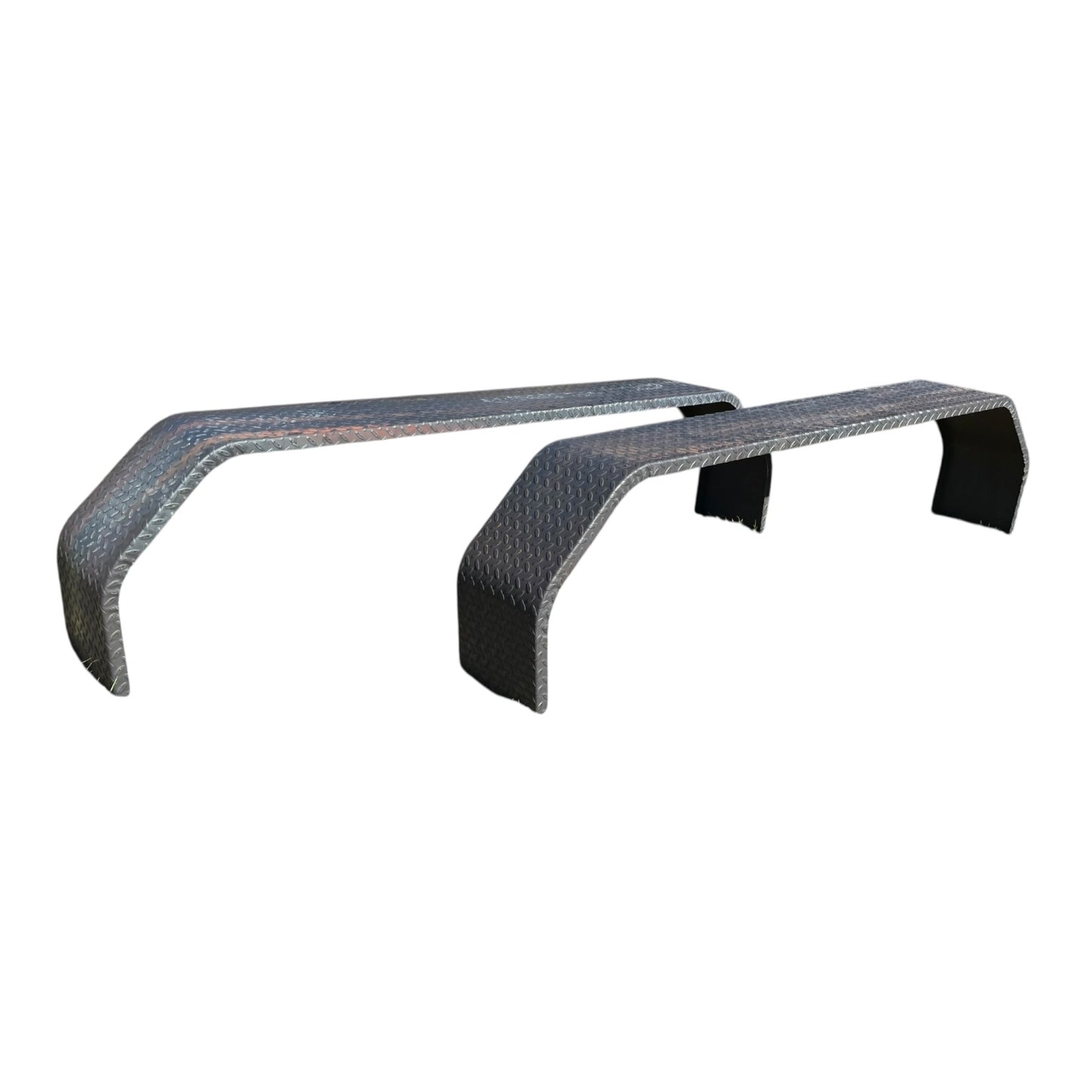 72” x 10” x 17” Heavy-Duty Tandem Axle Steel Trailer Fenders (Jeep Style / 14-Gauge / Made in Texas)