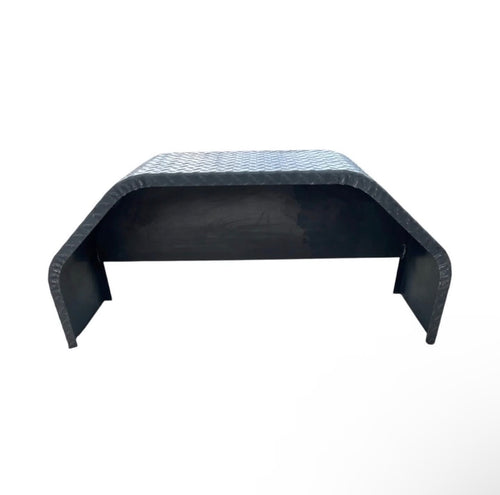 36″ Single-Axle 14-Gauge Diamond Plate Trailer Fenders with Backing Plates