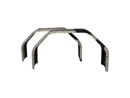 32” x 10” x 17” Single Axle Diamond Plate Trailer Fenders – Heavy Duty Steel, With Backing Plates