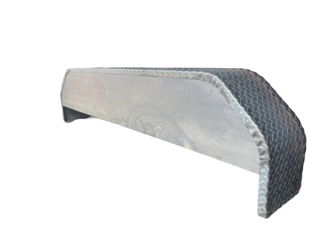 72” x 10” x 17” Tandem Axle Tear Drop Diamond Plate Trailer Fenders – Heavy Duty Steel with Backing Plates