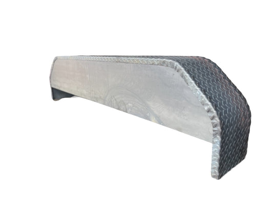 72” x 10” x 17” Tandem Axle Tear Drop Diamond Plate Trailer Fenders – Heavy Duty Steel with Backing Plates