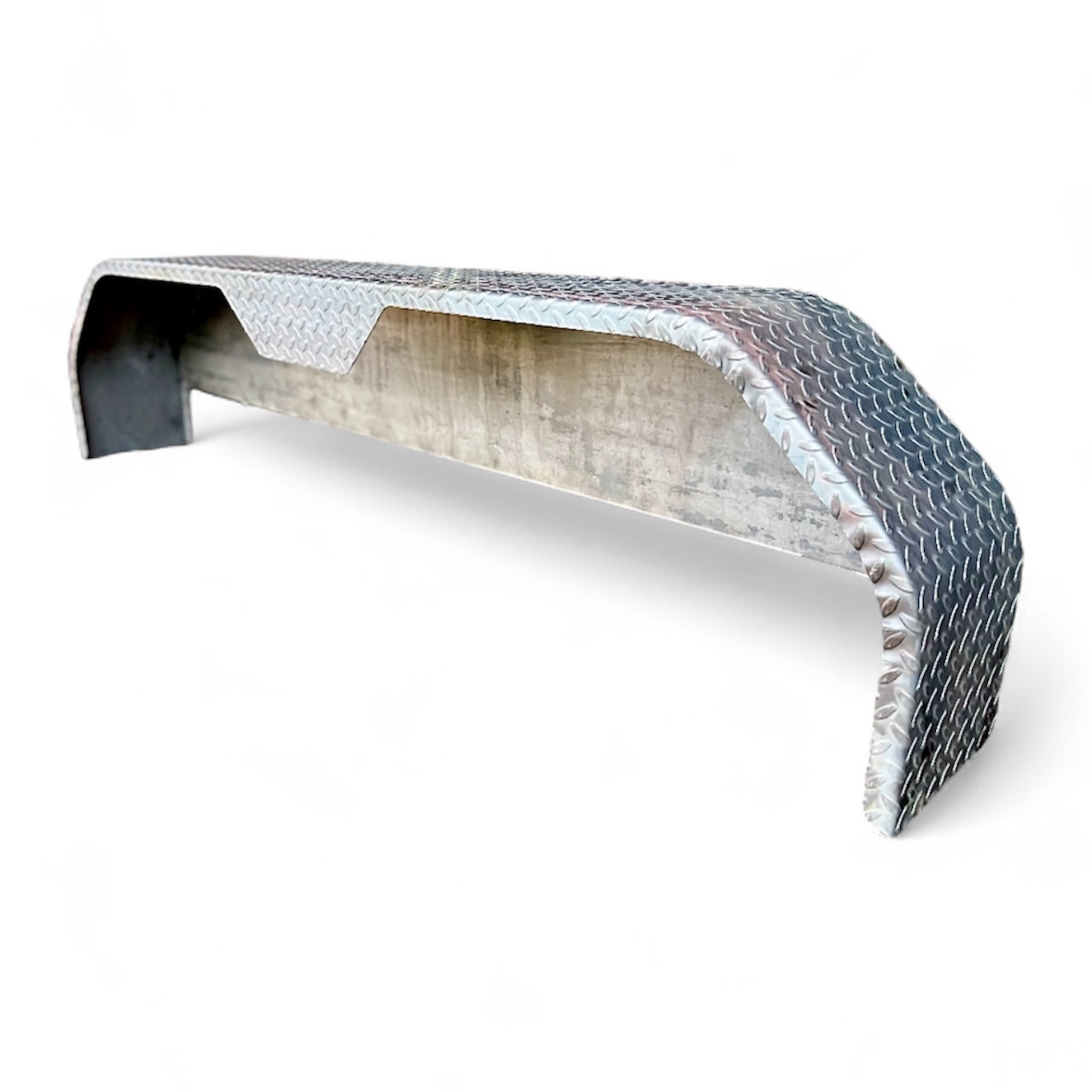72” x 10” x 17” Tandem Axle Tear Drop Diamond Plate Trailer Fenders – Heavy Duty Steel with Backing Plates