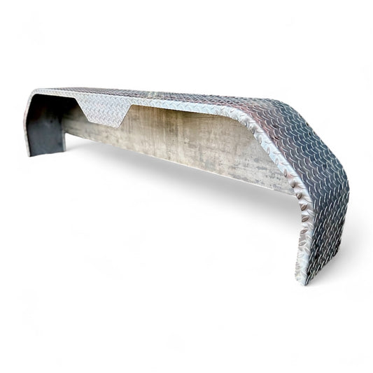 72” x 10” x 17” Tandem Axle Tear Drop Diamond Plate Trailer Fenders – Heavy Duty Steel with Backing Plates