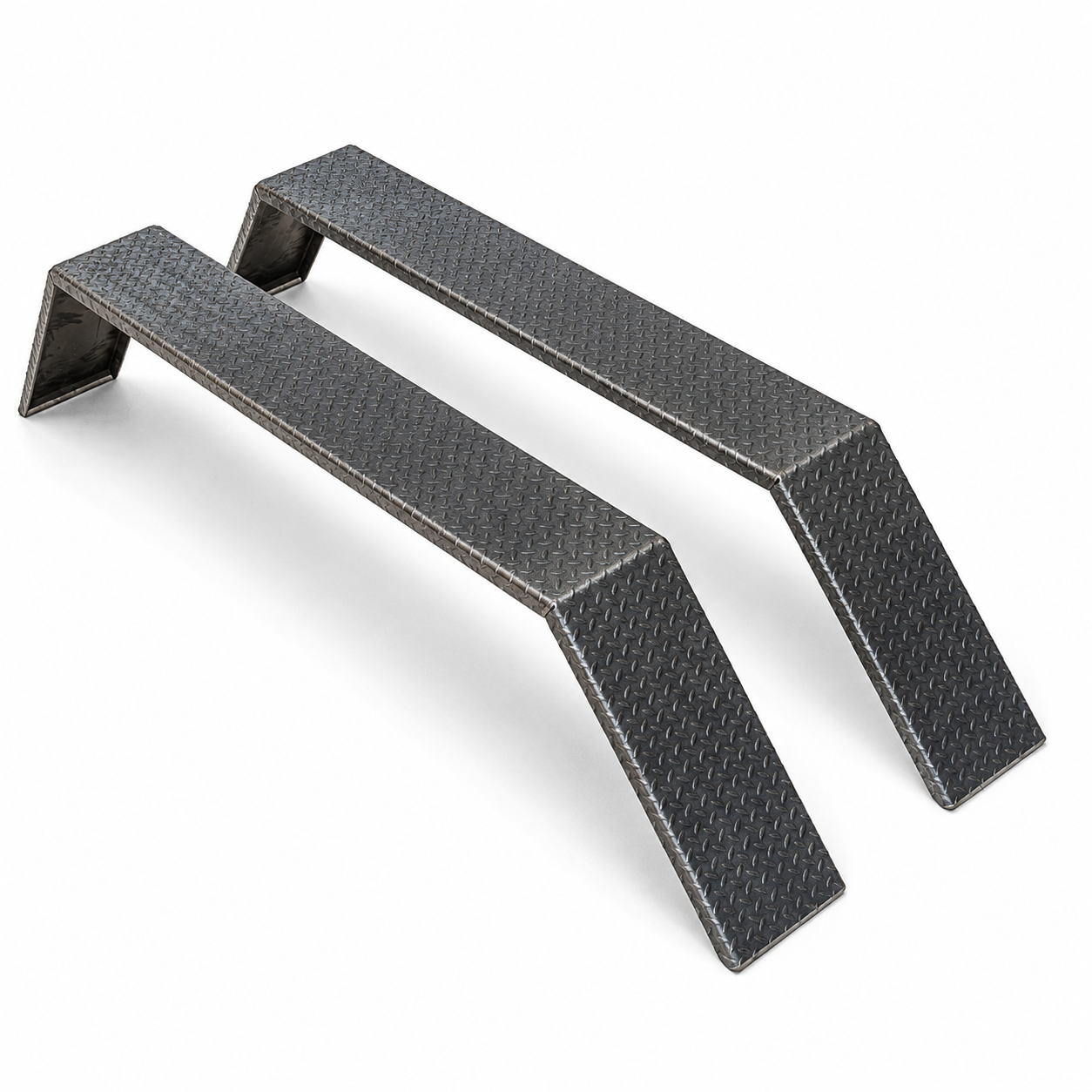 1/4″ Tread Plate Drive-Over Trailer Fenders – Adjustable 124″–138″