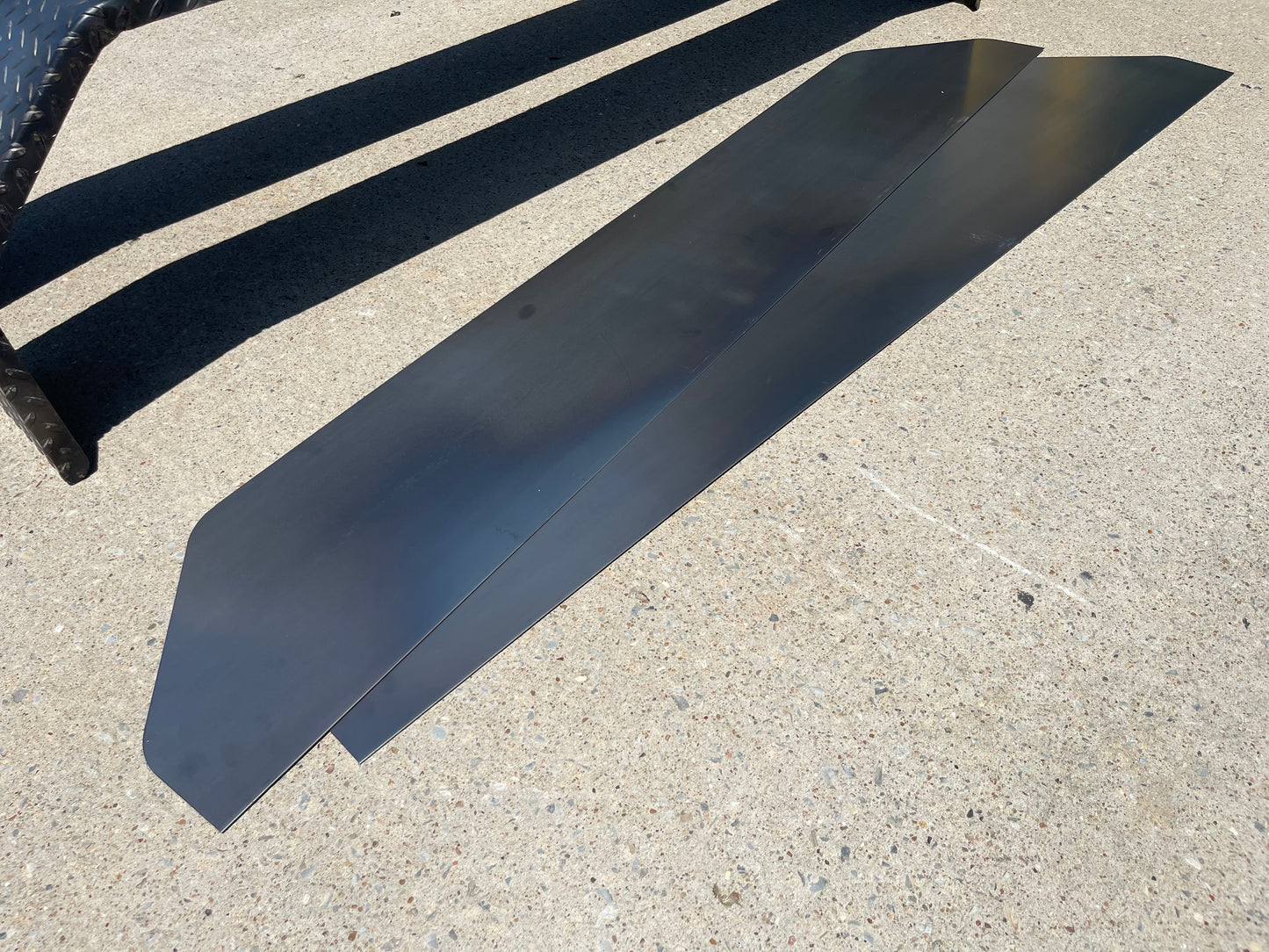 72" x 10" x 17" Tandem Axle Diamond Plate Trailer Fenders – Heavy Duty Steel, With Backing Plates