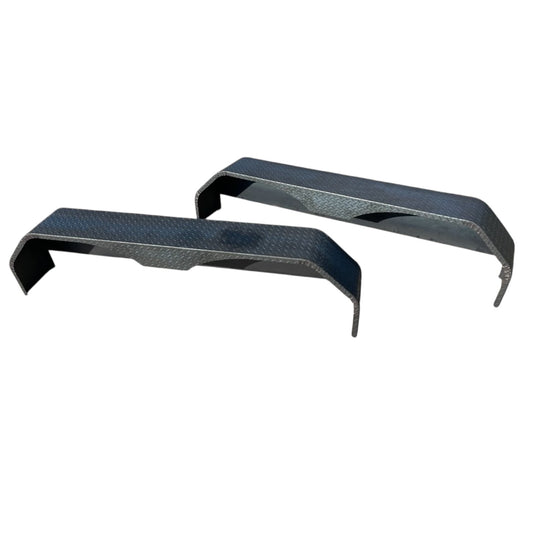 72” x 10” x 17” Tandem Axle Steel Tread Plate Trailer Fenders Tear Drop – Diamond Plate (New Style)