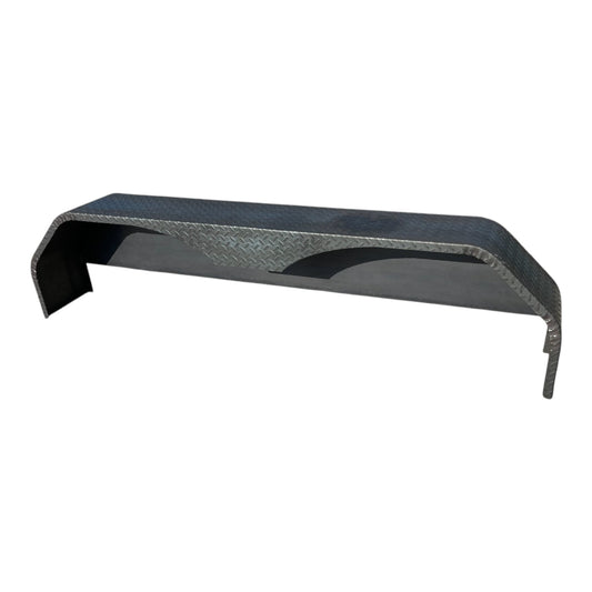 72” x 10” x 17” Tandem Axle Steel Tread Plate Trailer Fenders – Diamond Plate (New Style)