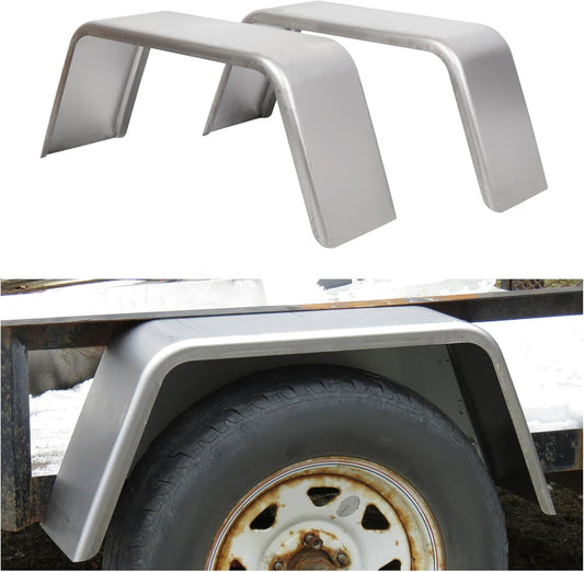 Square Steel Trailer Fenders – Fits 14"–16" Wheels (Set of 2) for Car Hauler, Cargo, Utility & Landscape Trailers