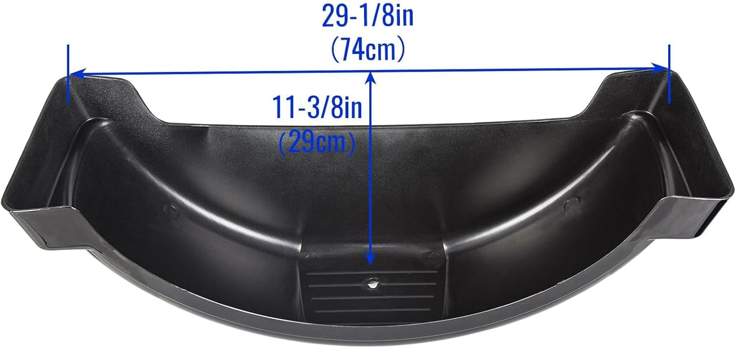 Black Plastic Trailer Fenders with Steps – Fits 13" Wheels, Single Axle Trailers (Set of 2)