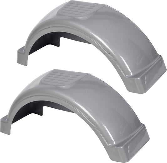 Single Axle Trailer Fenders – Fits 13" Wheels (Set of 2, Durable Plastic)