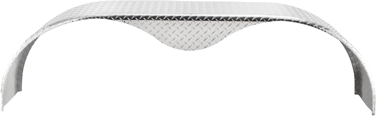 Aluminum Tandem Axle Trailer Fenders – 9" x 72" x 20", Smooth or Diamond Plate, Made in USA